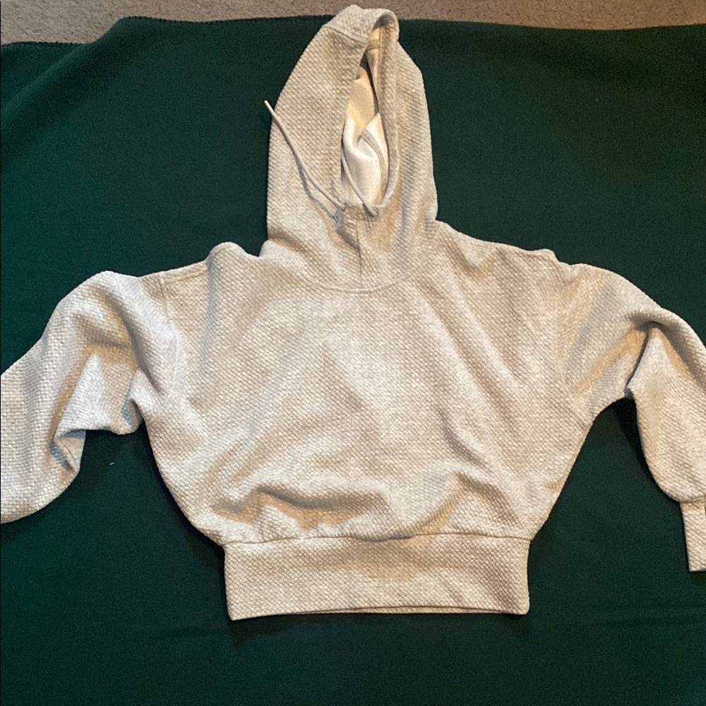 Gray Hooded Sweatshirt in a lulu lemon style
